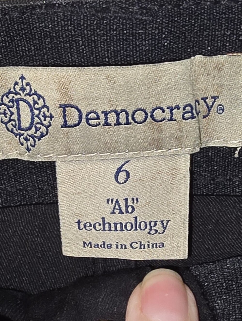 Democracy Ab Technology Black Bootcut Jeans Women's Size 6 Stretch NWOT - Picture 3 of 4